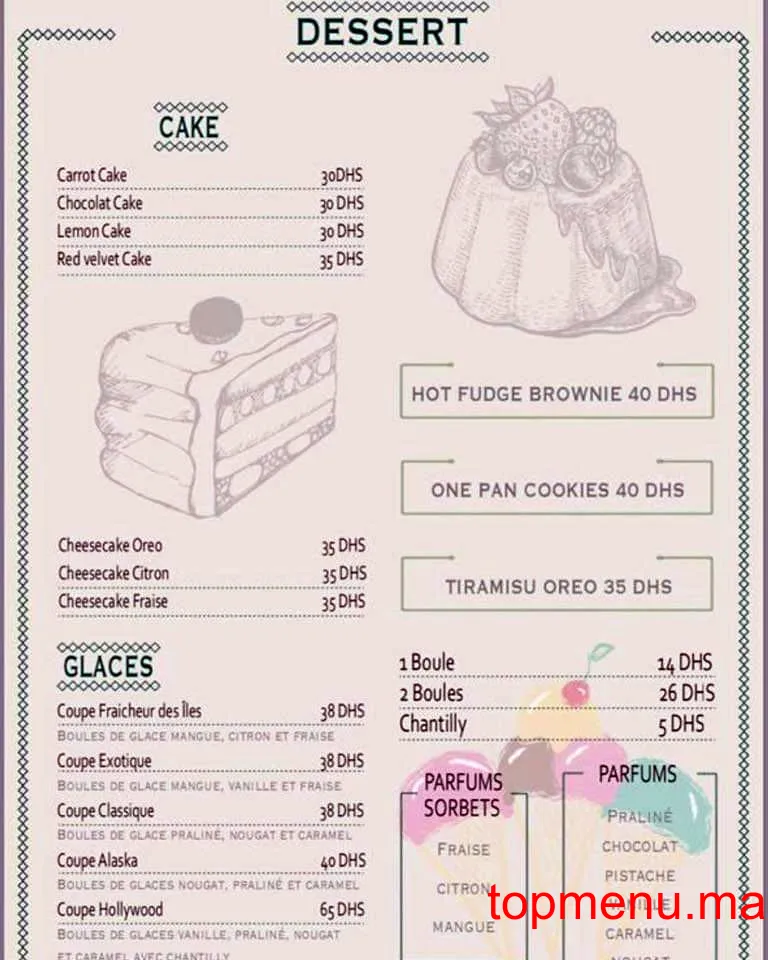 Hollywood Café menu page 1