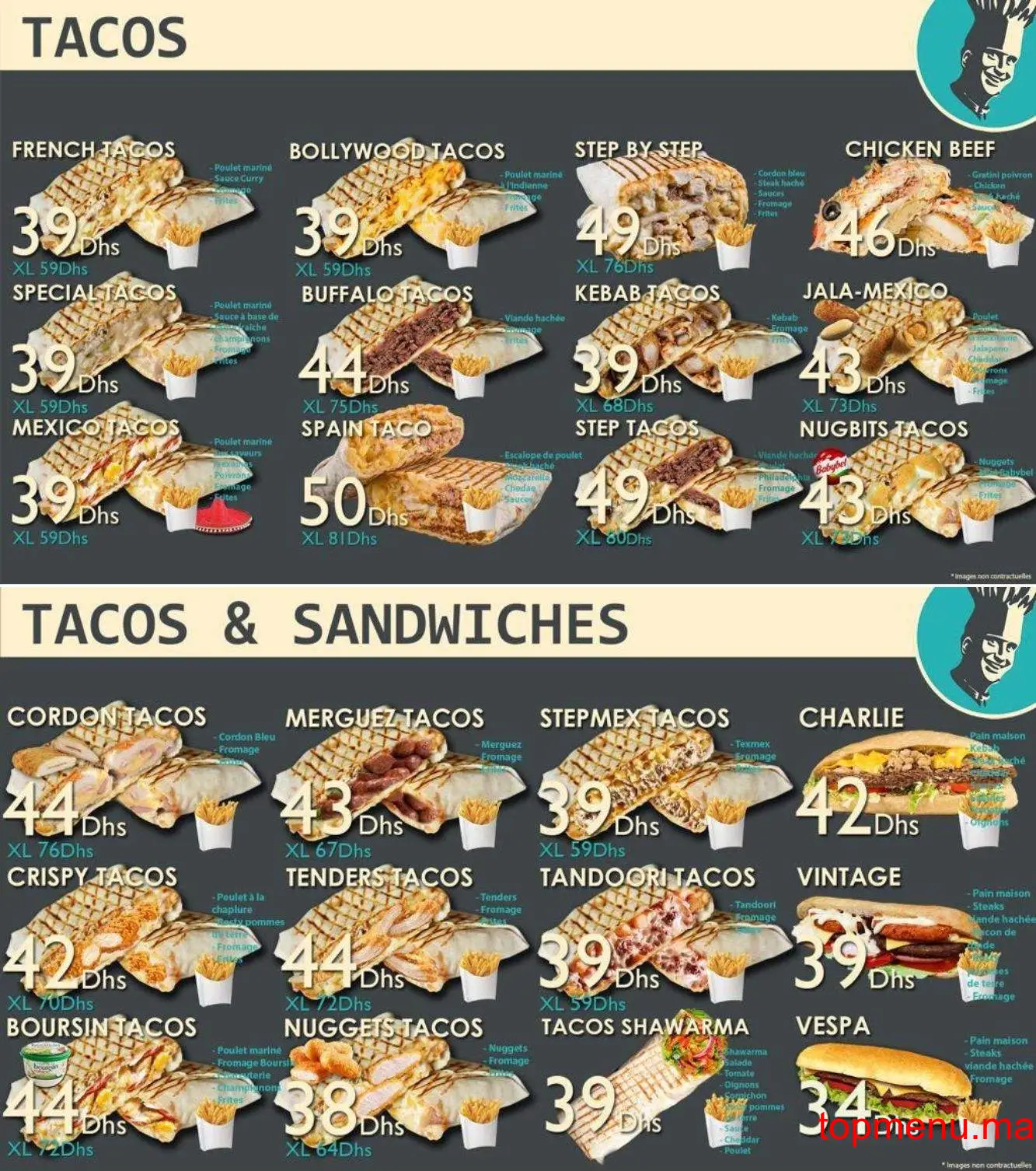 Step Burger menu page 1