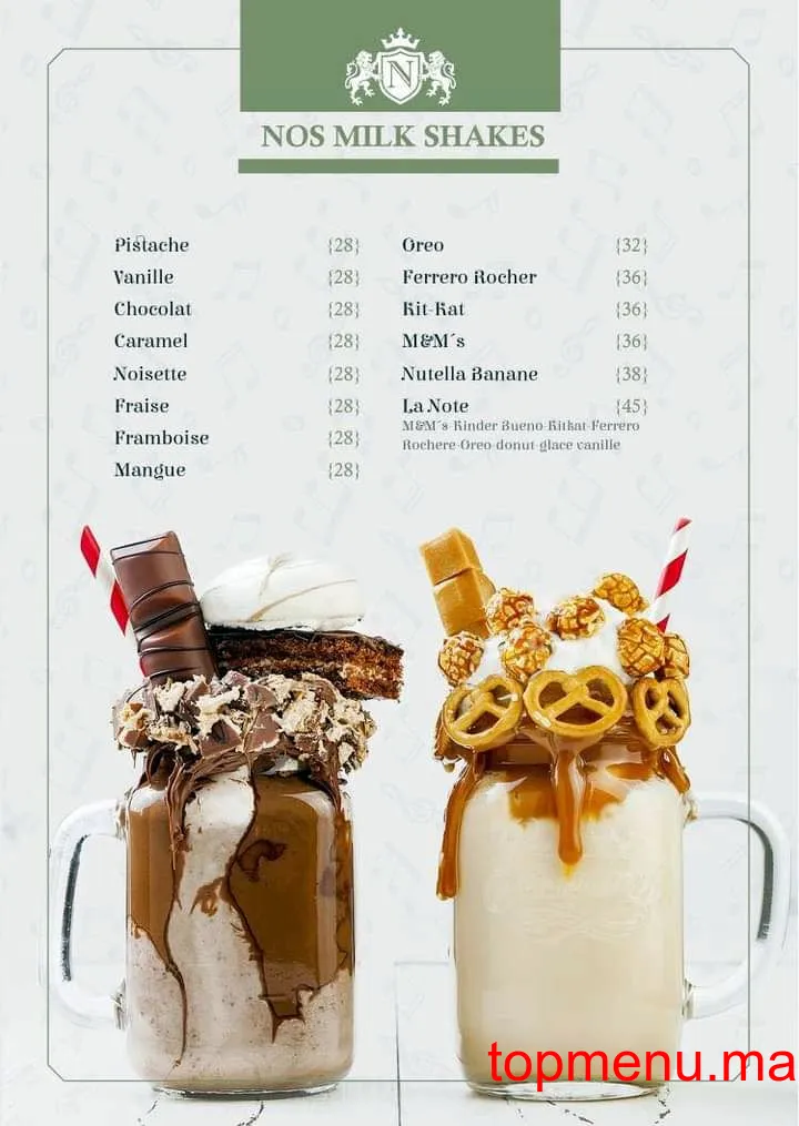 Café La Note menu page 17