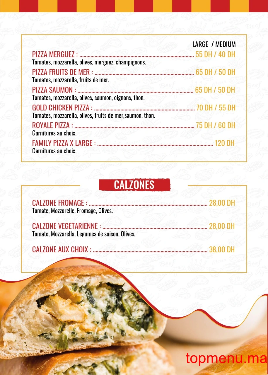 Gold Chicken menu page 2