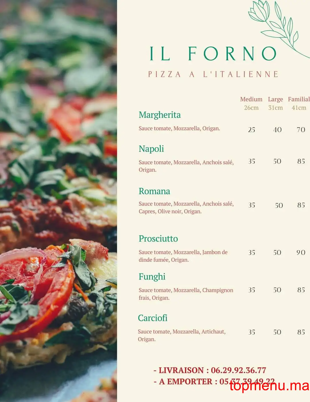 Il Forno menu page 5