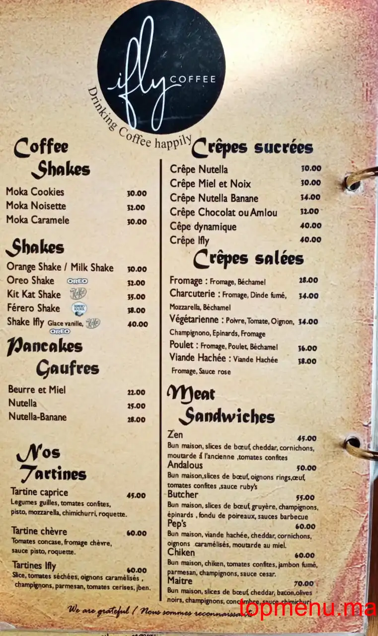 ifly coffee menu page 5