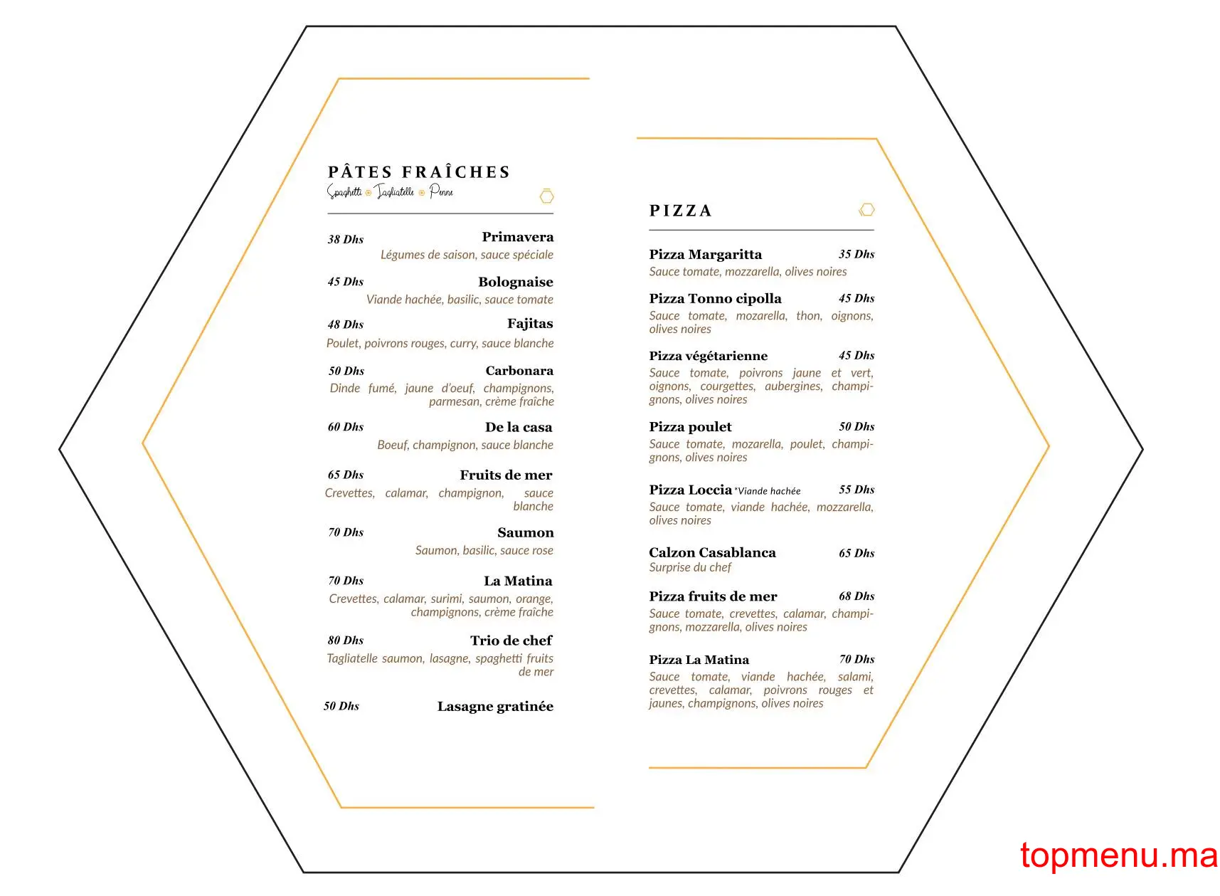 La Matina menu page 2