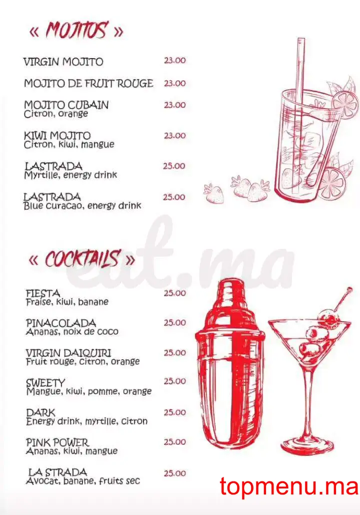 La Strada menu page 9