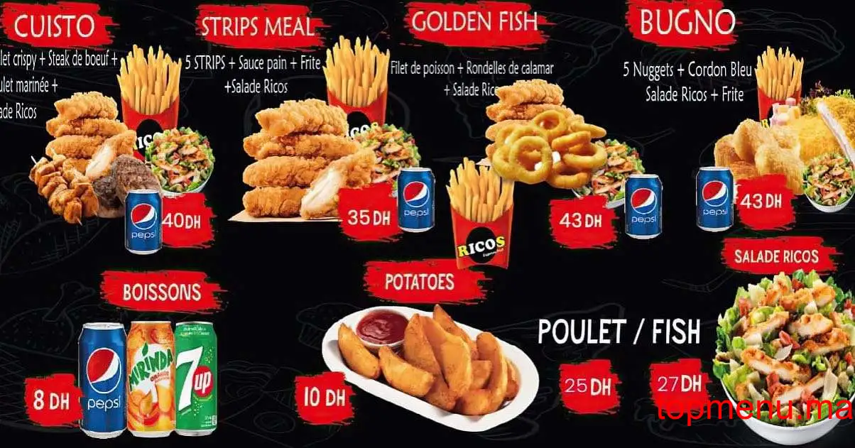 Ricos Chicken menu page 6