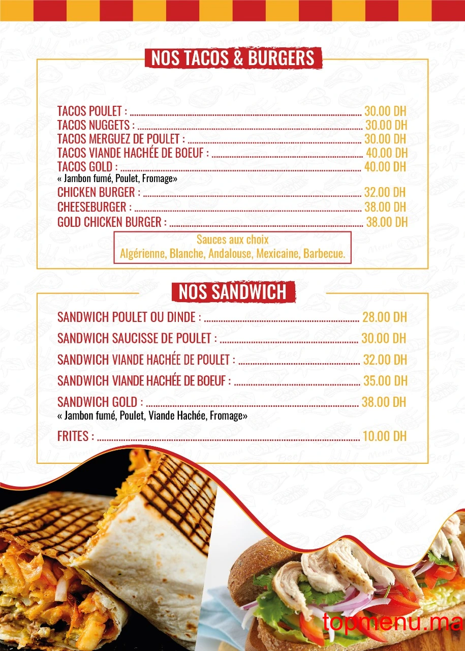 Gold Chicken menu page 5