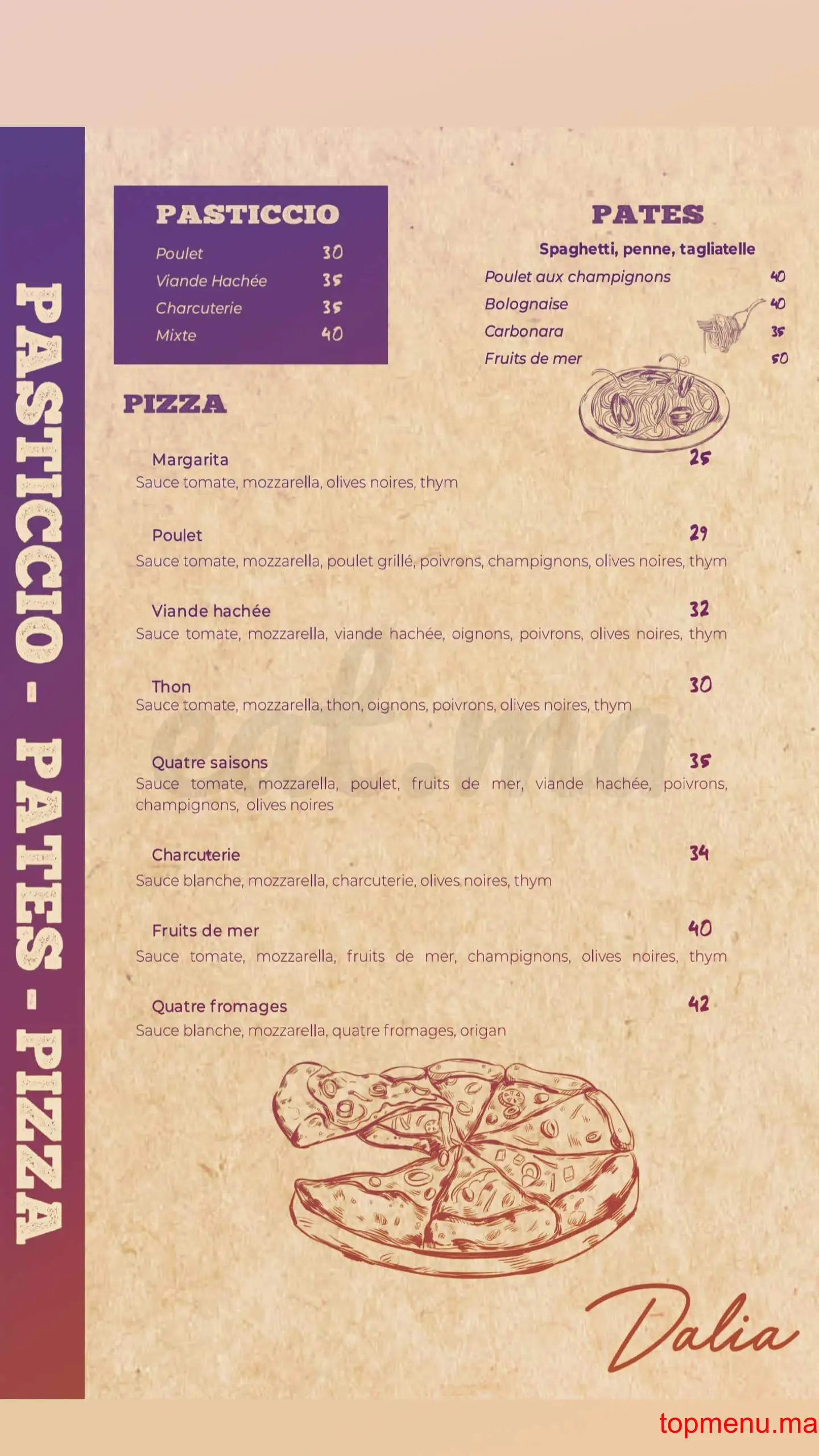 Dalia menu page 6