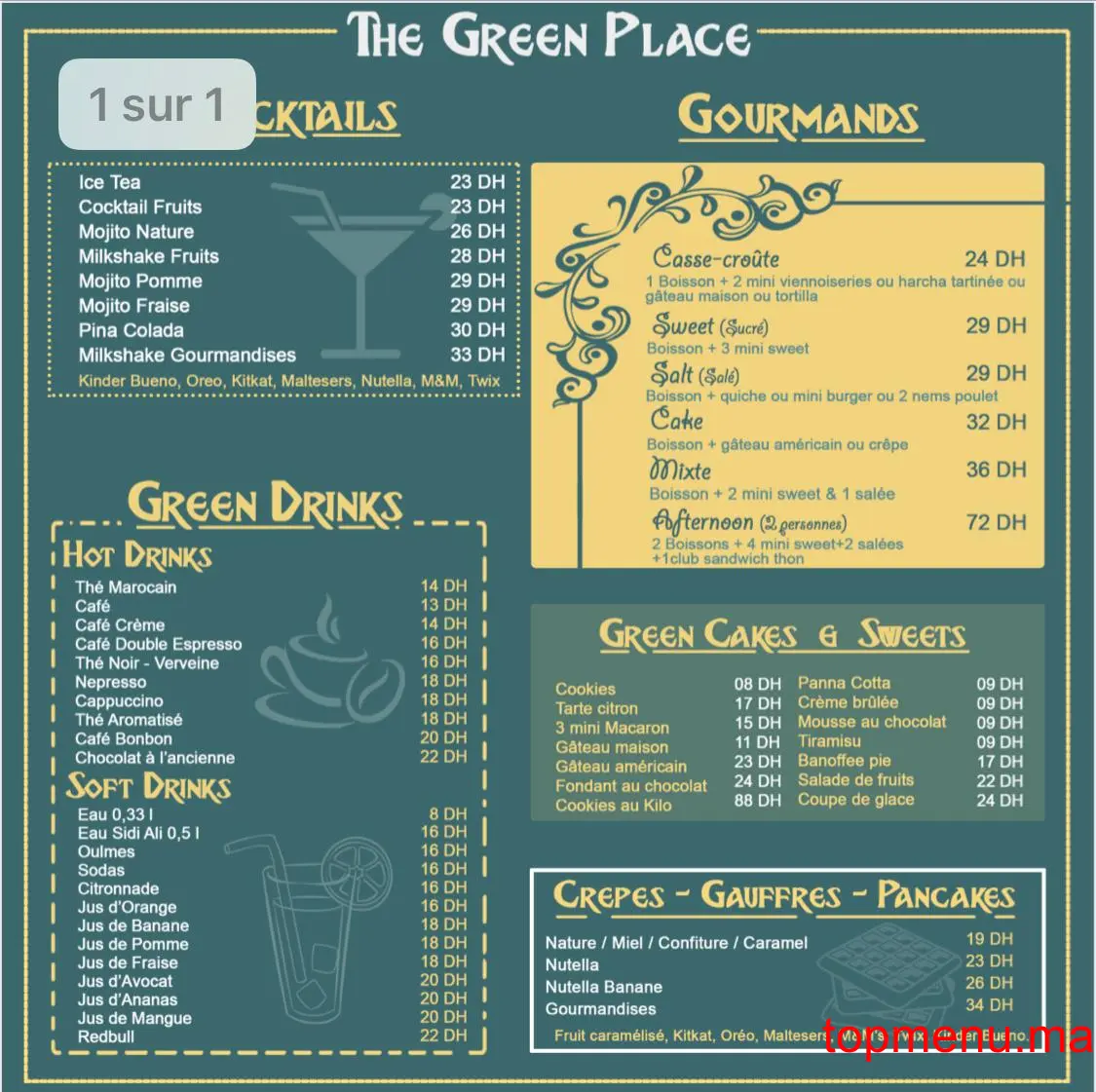 The Green Place menu page 4