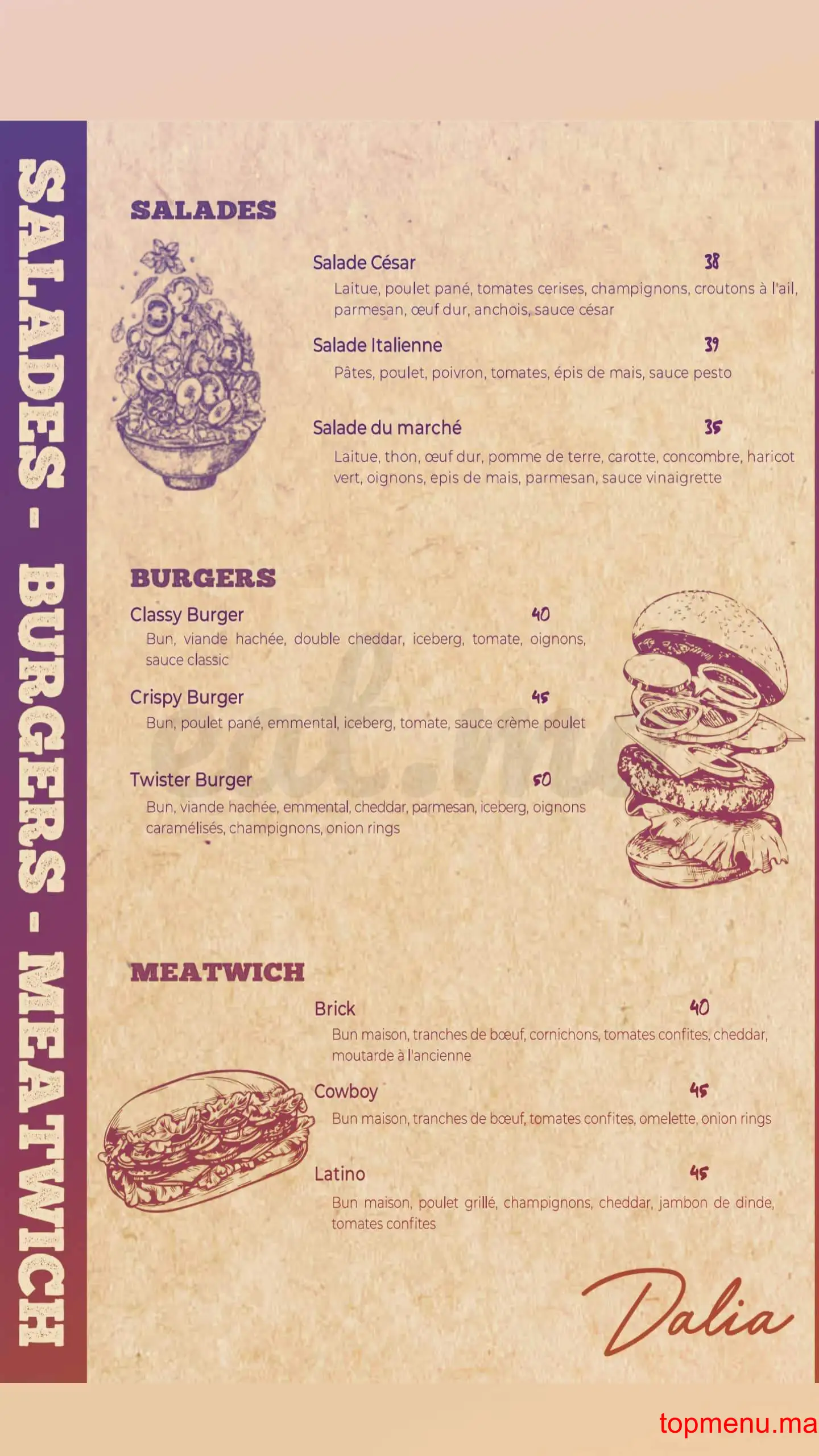 Dalia menu page 5