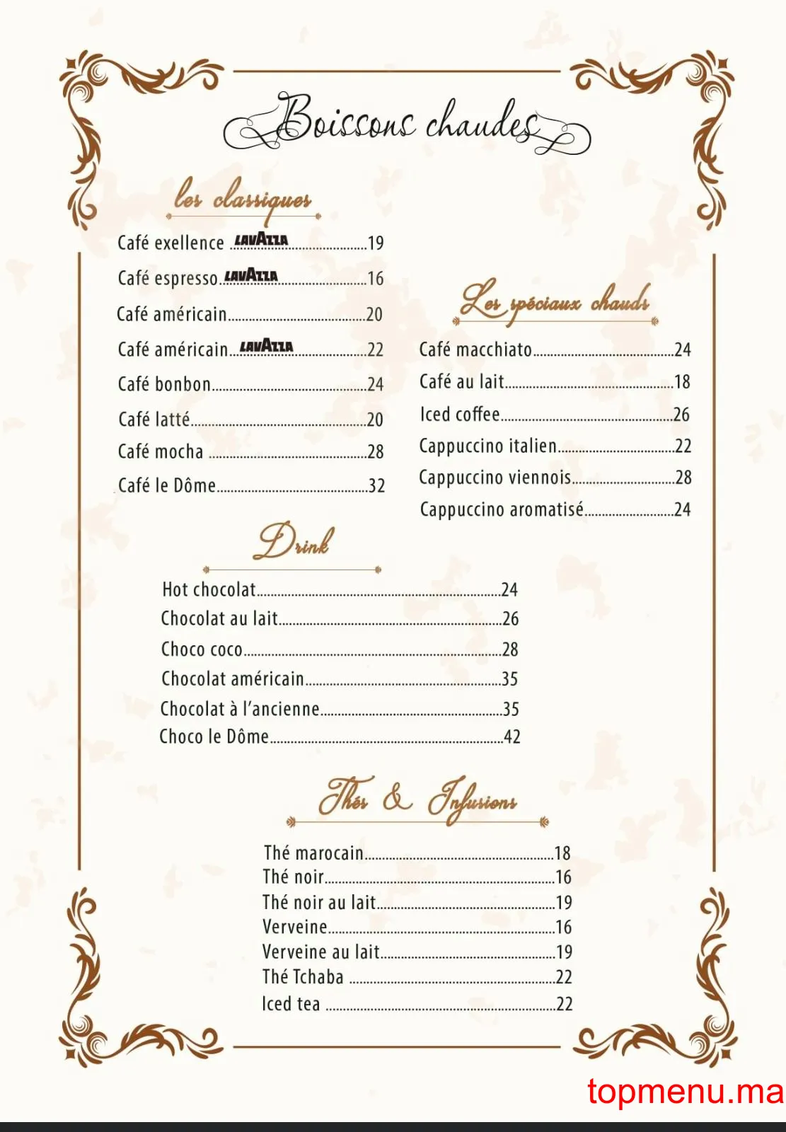 le dôme menu page 9