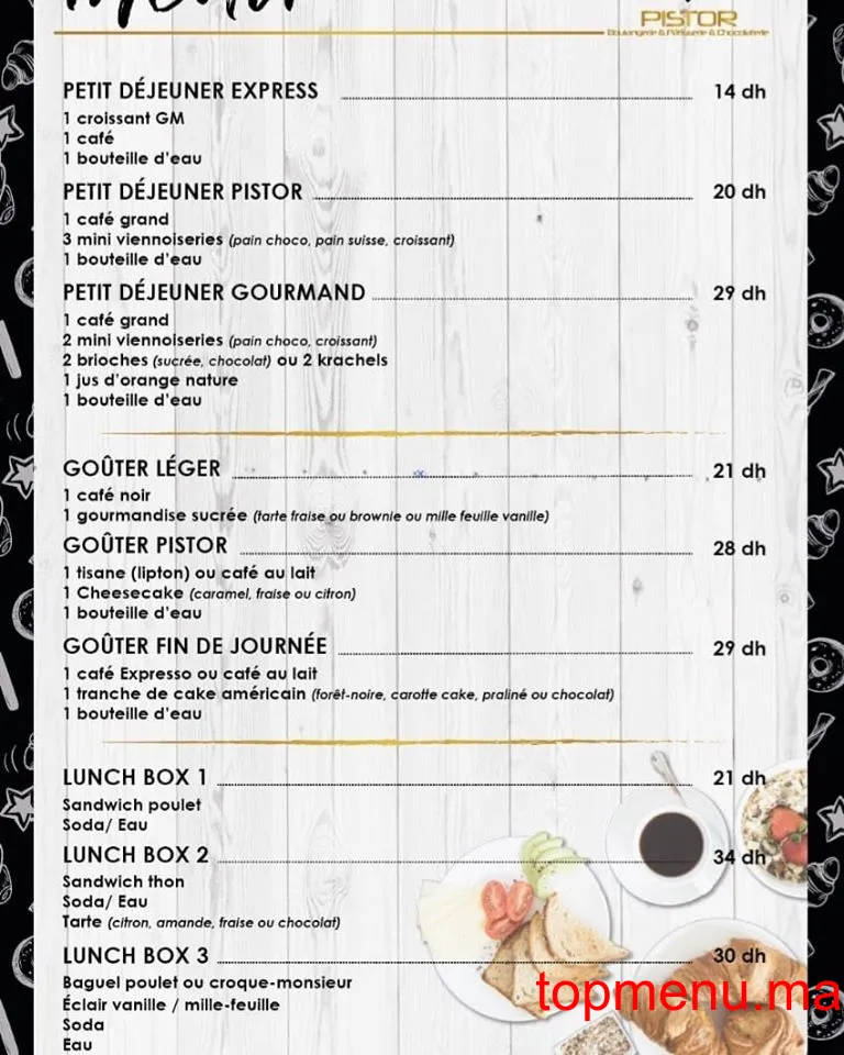 Pistor menu page 1