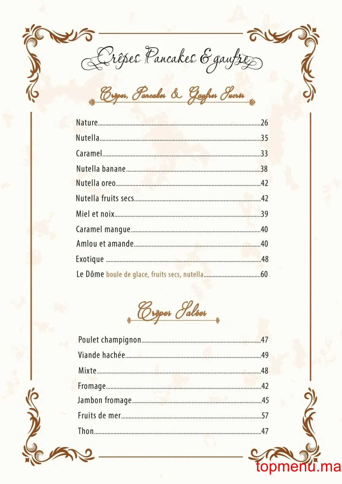 le dôme menu page 12