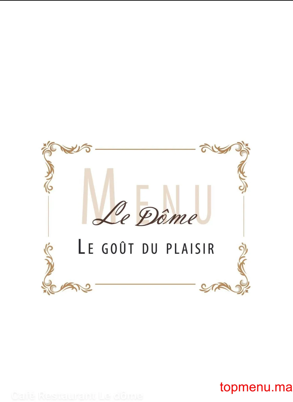 le dôme menu page 1