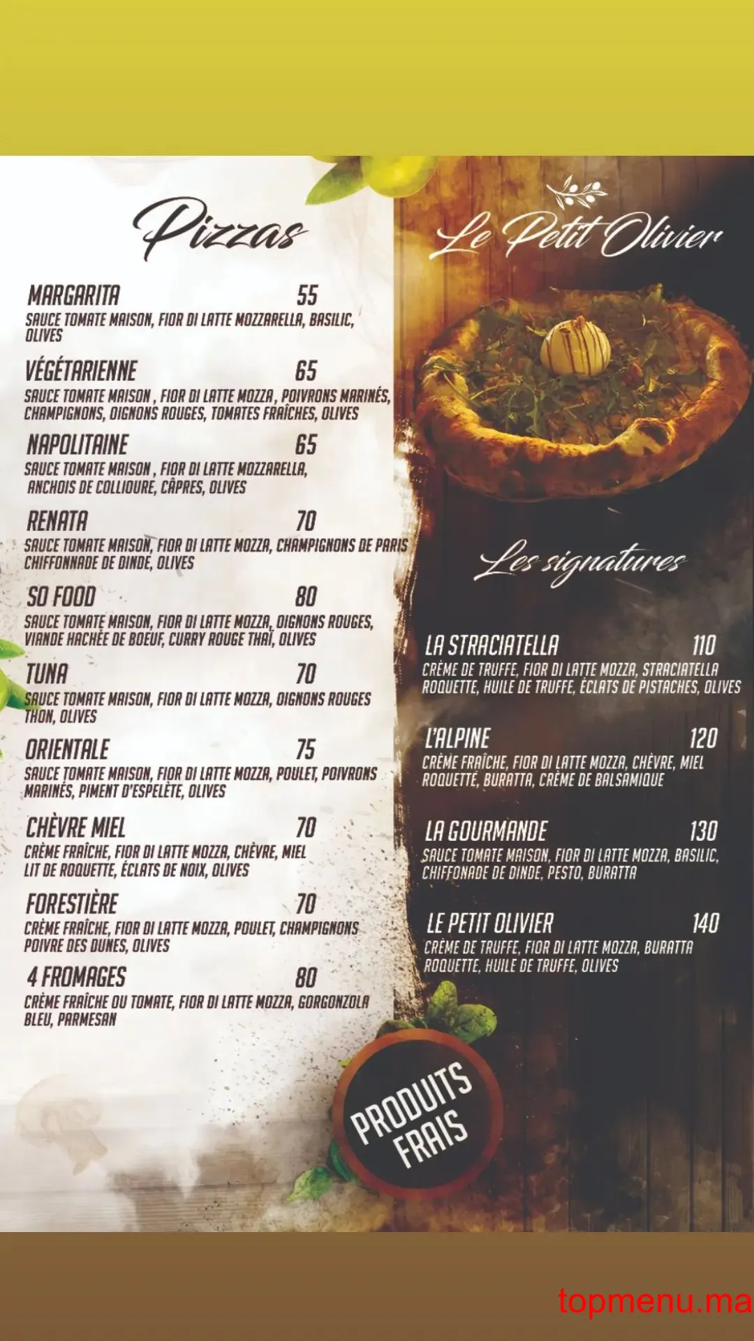 Le Petit Olivier menu page 3