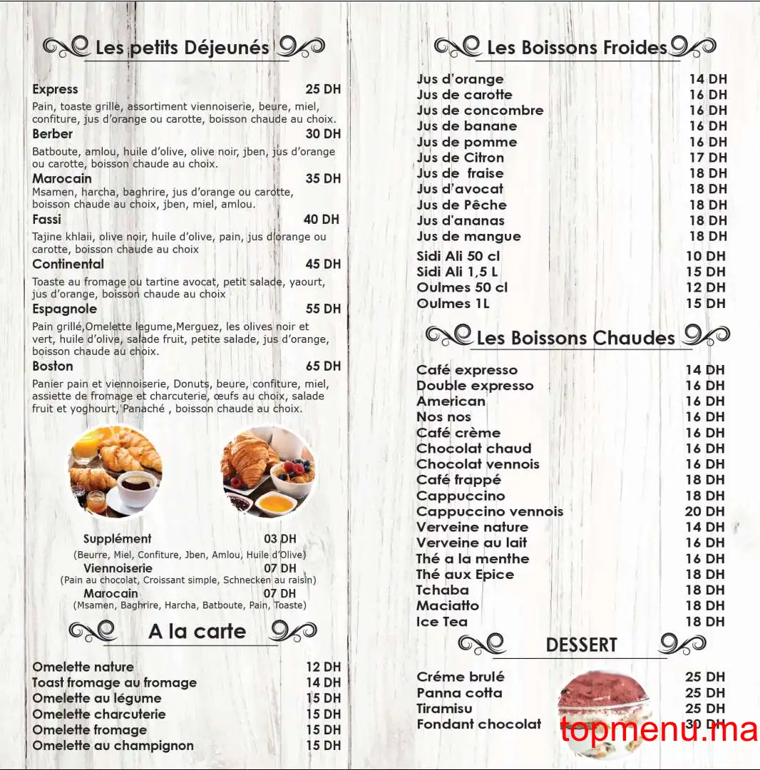 Boston Coffee Restaurant menu page 1