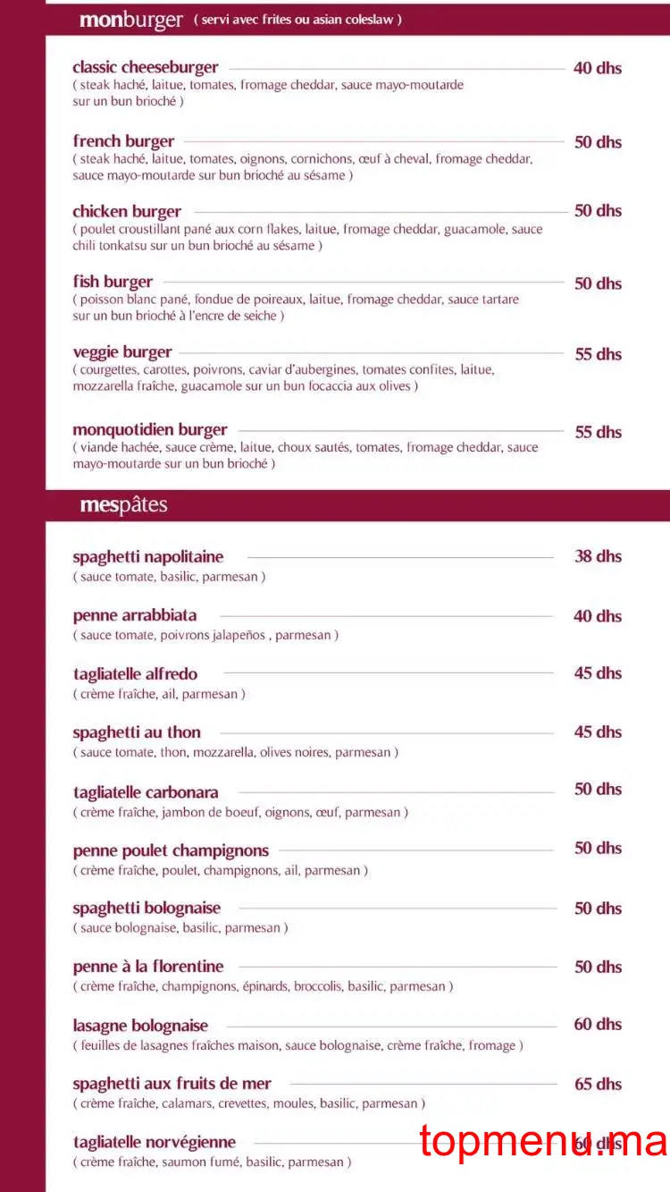 mon quotidien Guéliz menu page 7