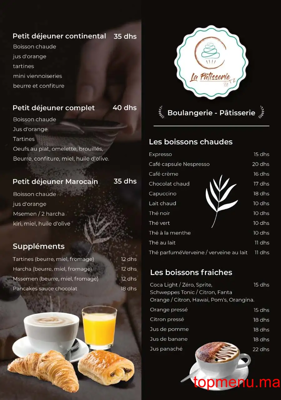 La Pâtisserie by TZ menu page 2