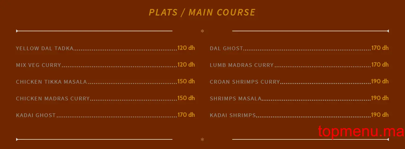 Bombay menu page 4