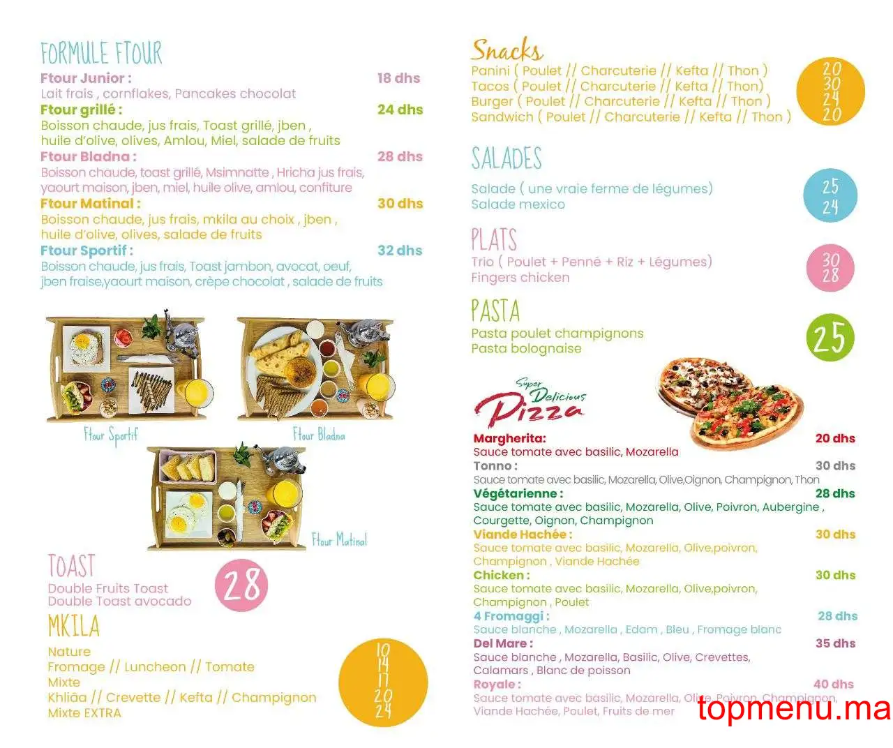 Fruit Mix Marramix menu page 2