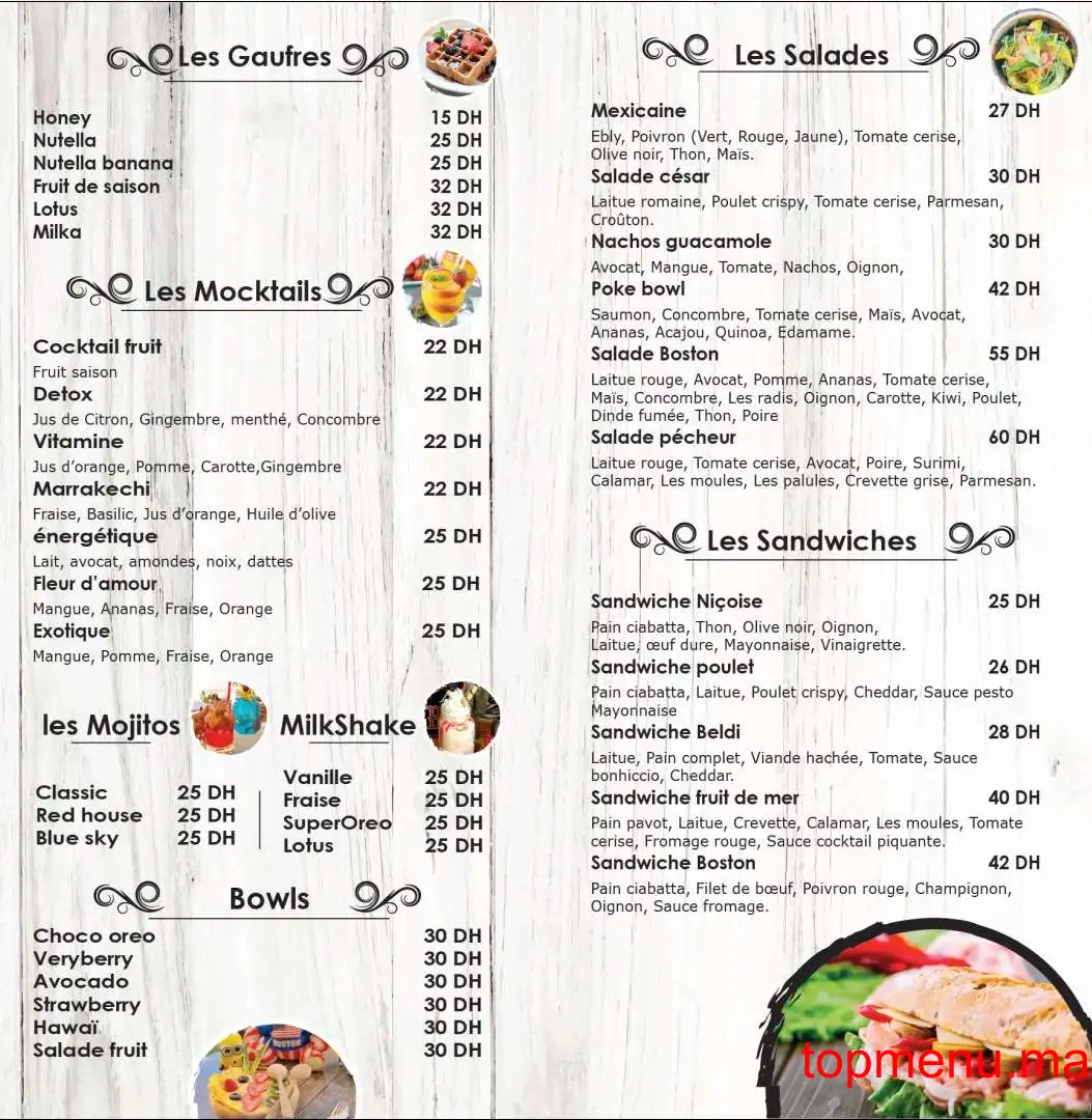 Boston Coffee Restaurant menu page 2