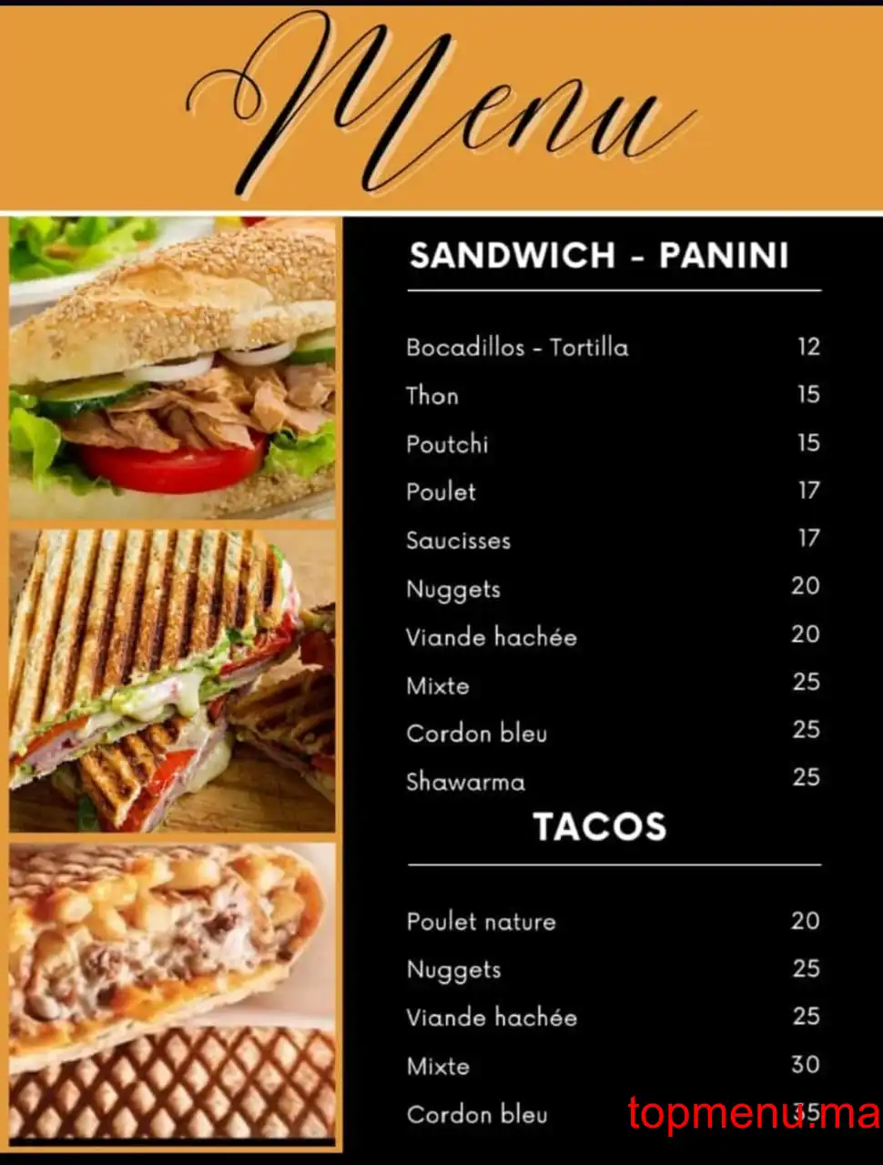 Kapriccio Food menu page 1