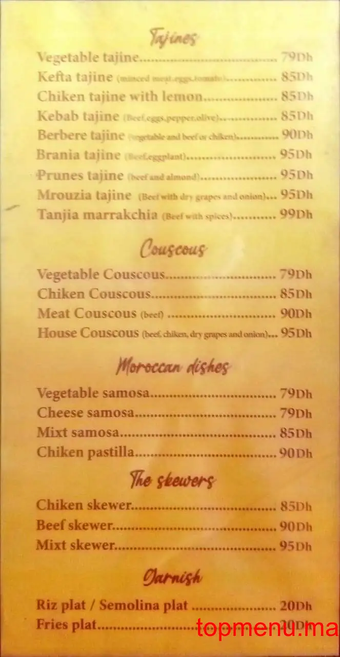 Café Kessabine menu page 2