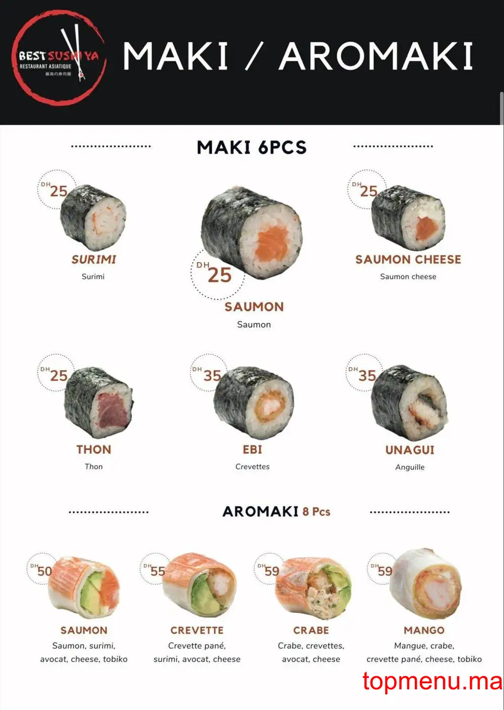 Best Sushi Ya menu page 3