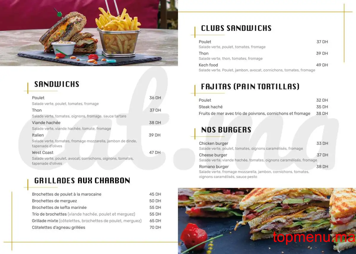 Kech Food menu page 9