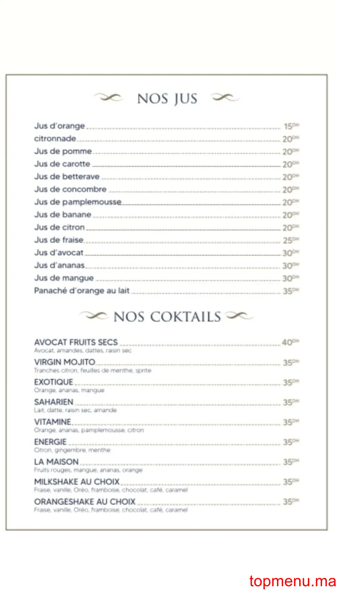 La maison du poisson menu page 8