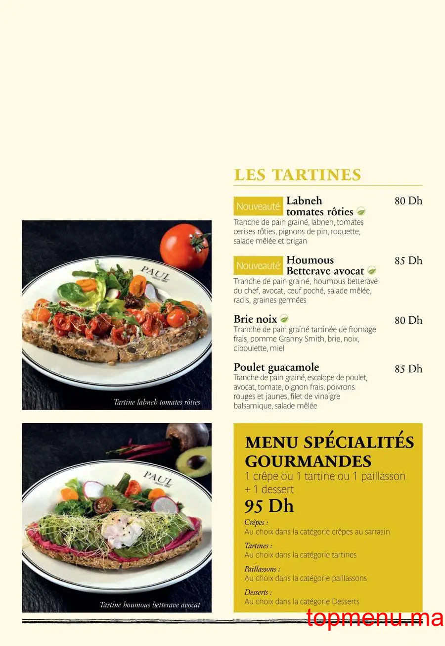 Paul Aéroport menu page 4