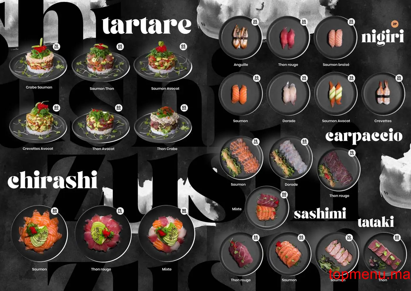 Zushi menu page 2