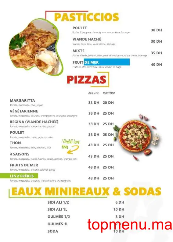 Asmak LES 2 FRÈRES menu page 3