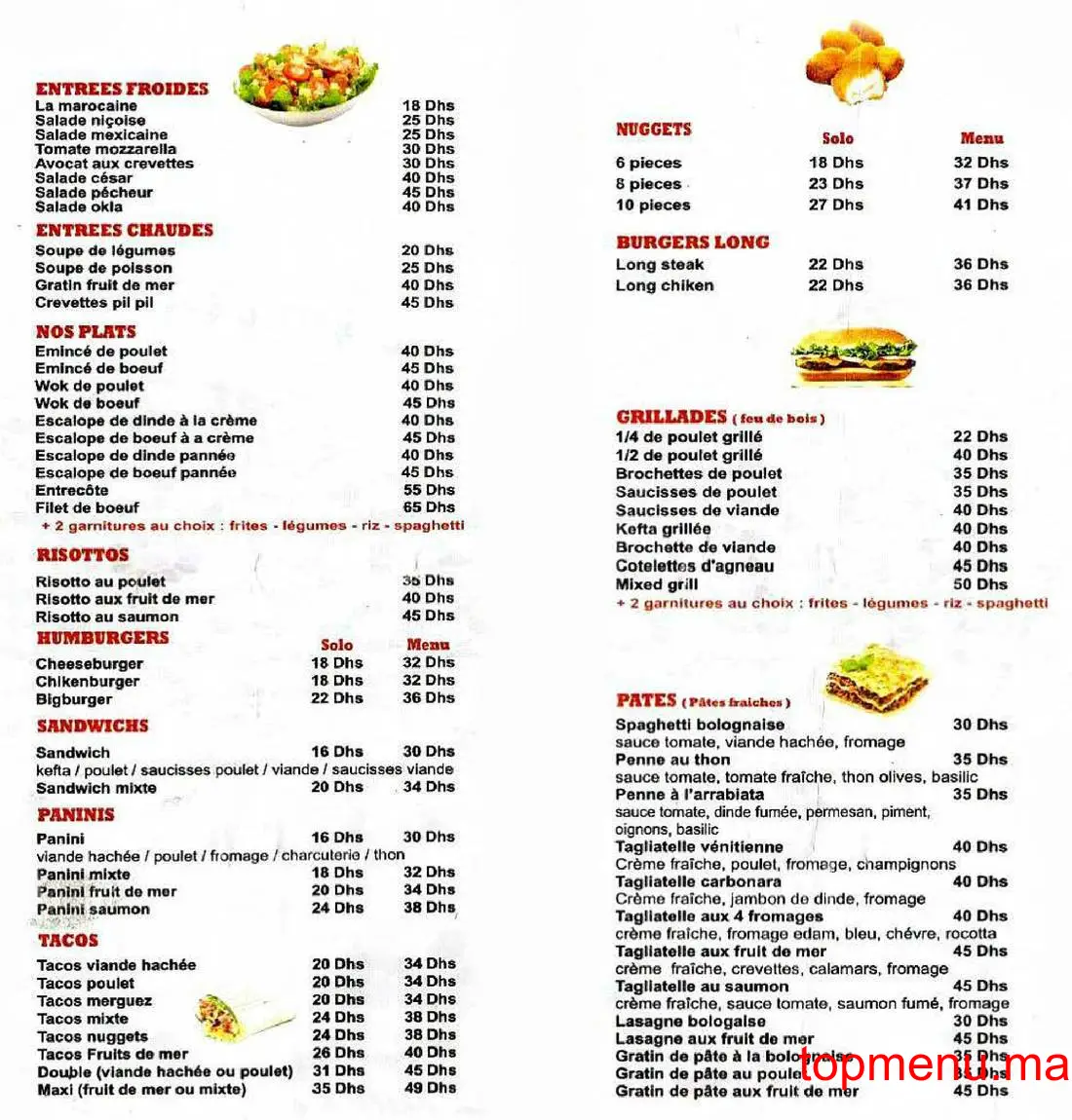 Okla menu page 1