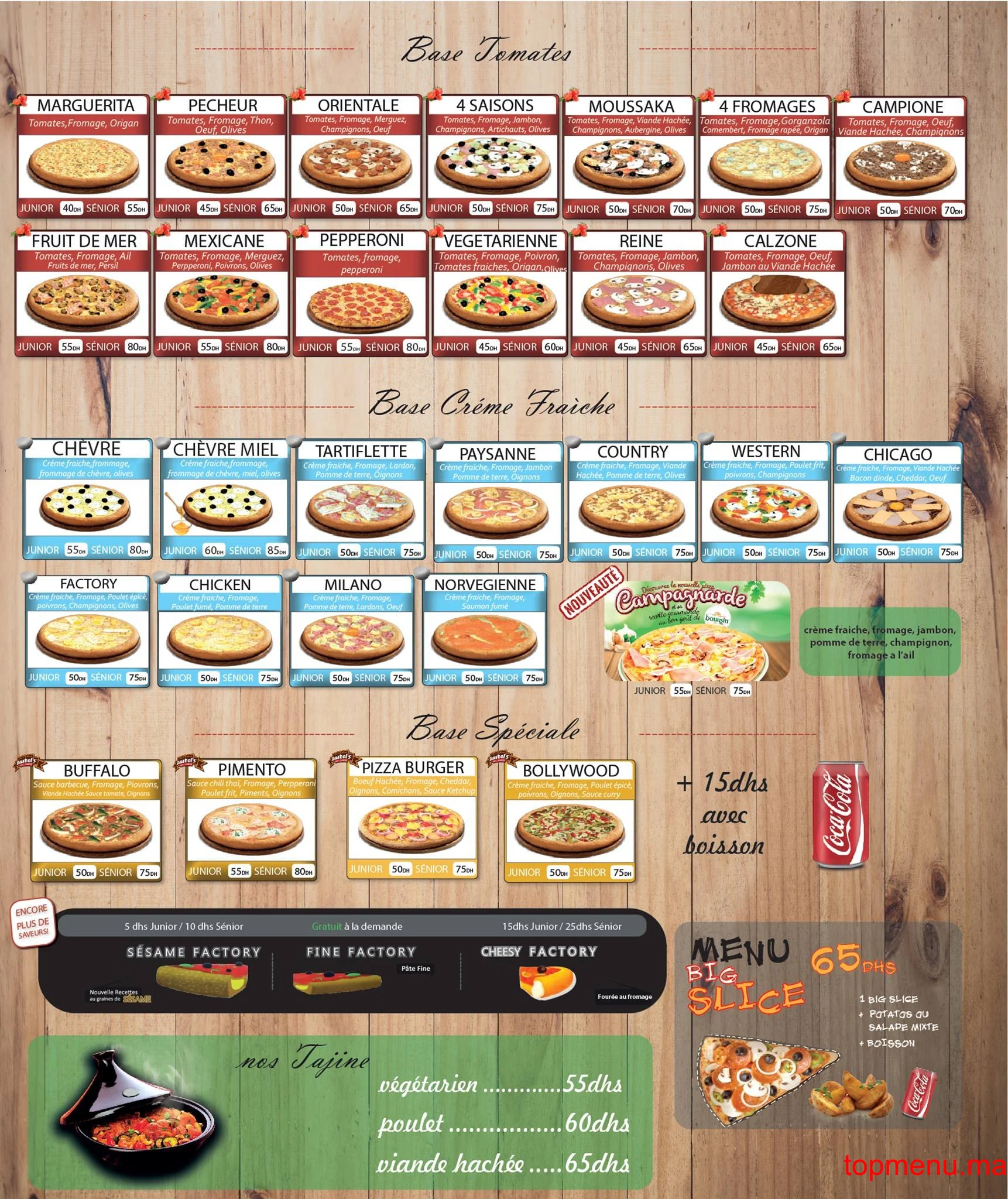 Pizza Factory menu page 2