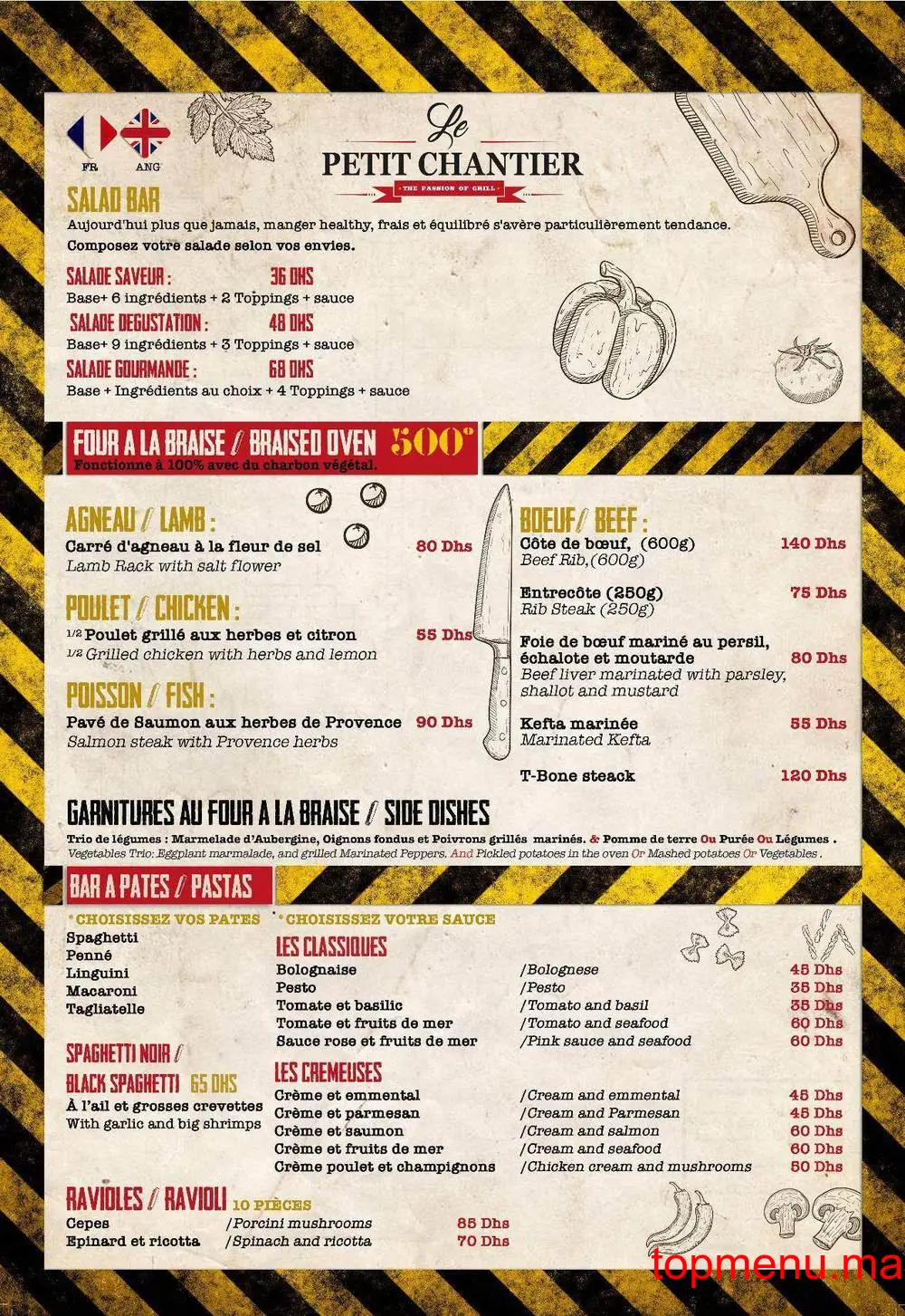 Le petit chantier menu page 3