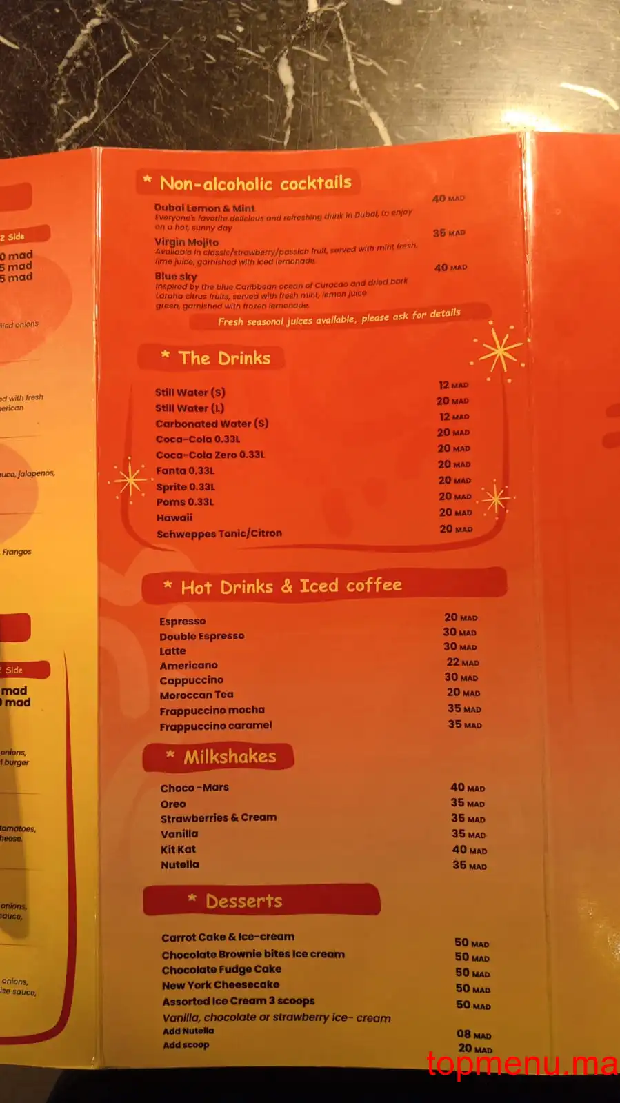 Frangos menu page 4