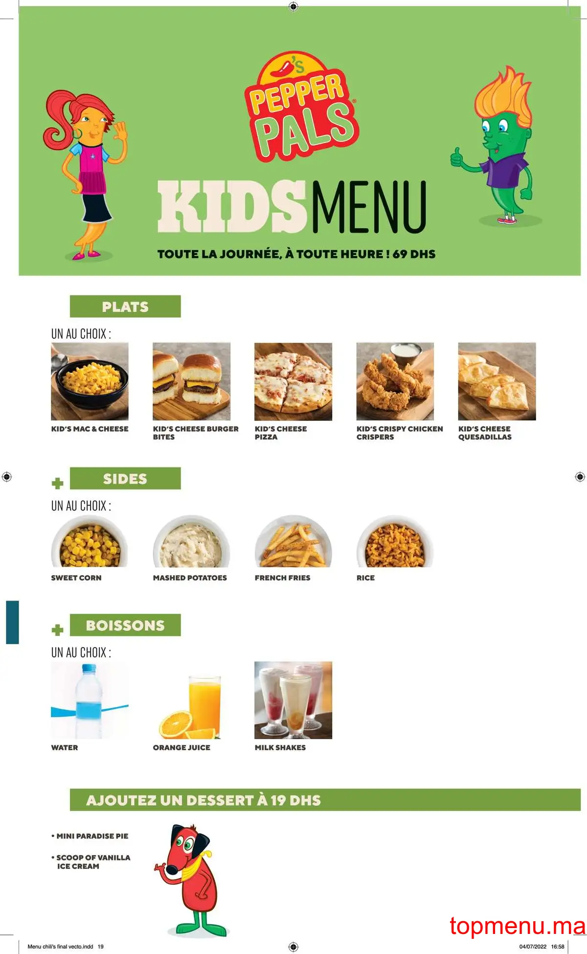 Chili’s menu page 14