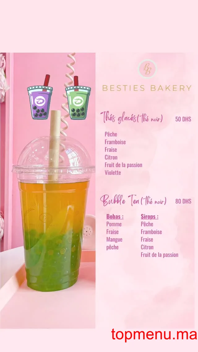 Besties Bakery menu page 8