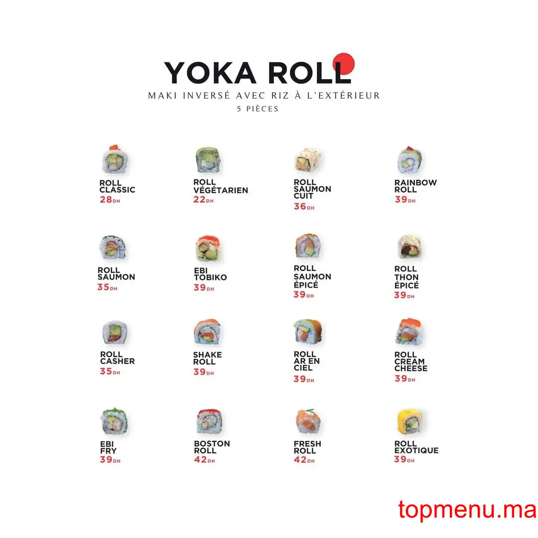 Yoka Sushi menu page 12