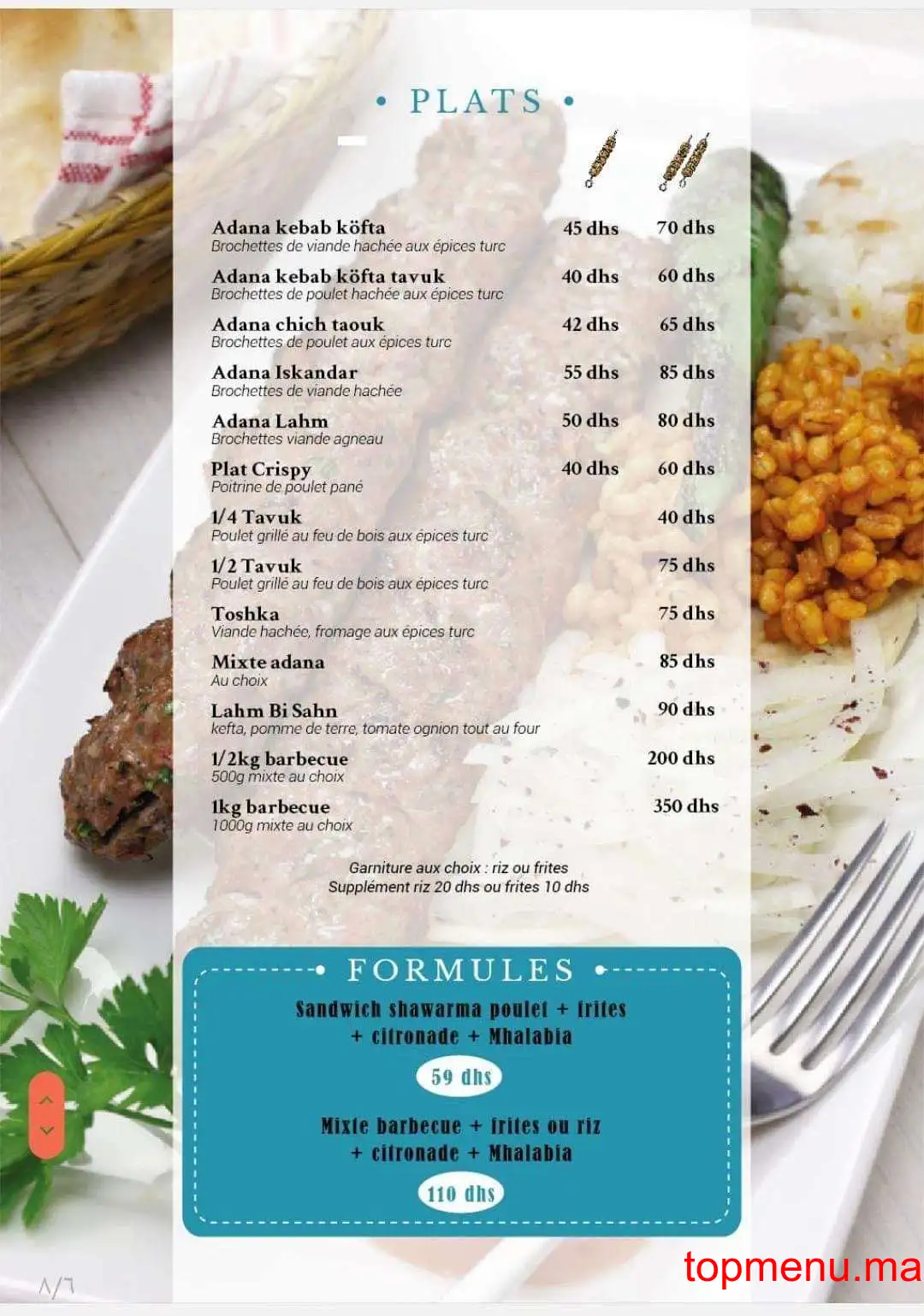 Turkish Chef menu page 4