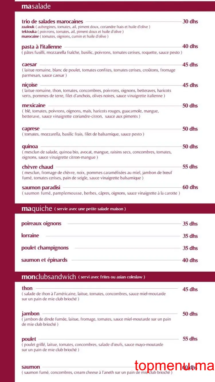 mon quotidien Massira menu page 5