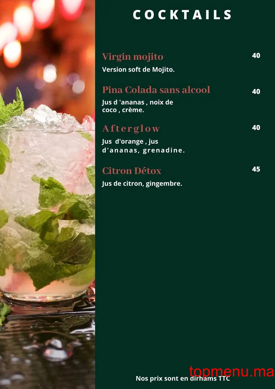 Las Terrazas de Andalucia menu page 26