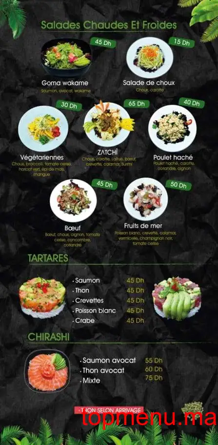 Zatchi sushi menu page 3