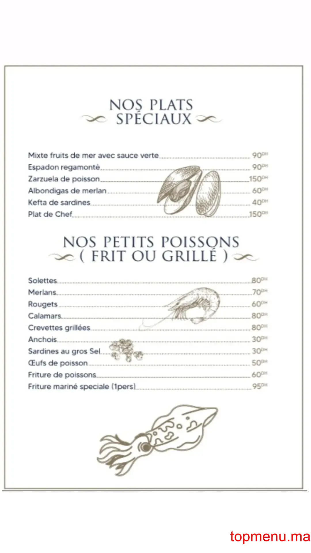 La maison du poisson menu page 4