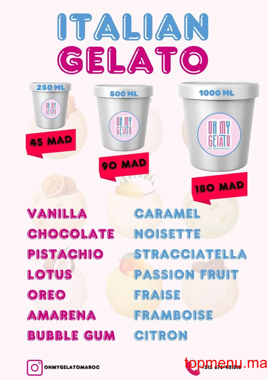 Oh My Gelato menu page 6