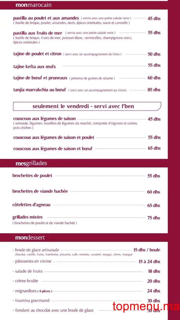 mon quotidien Targa menu page 10