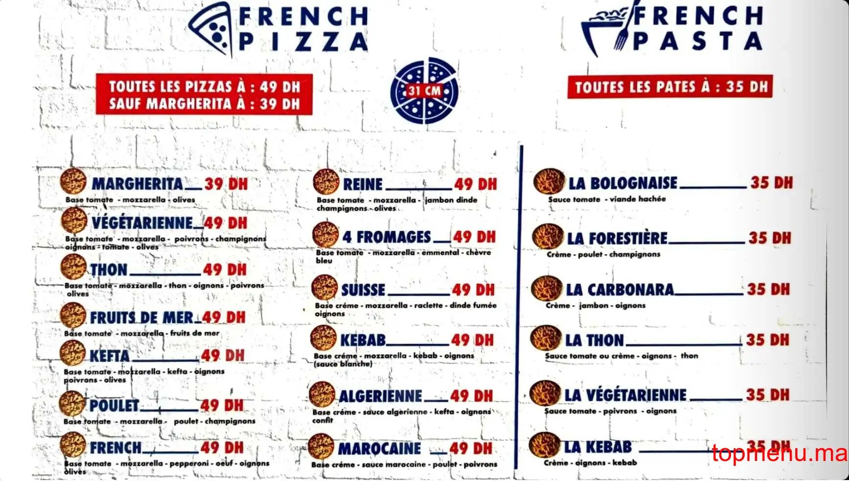 French Food menu page 2