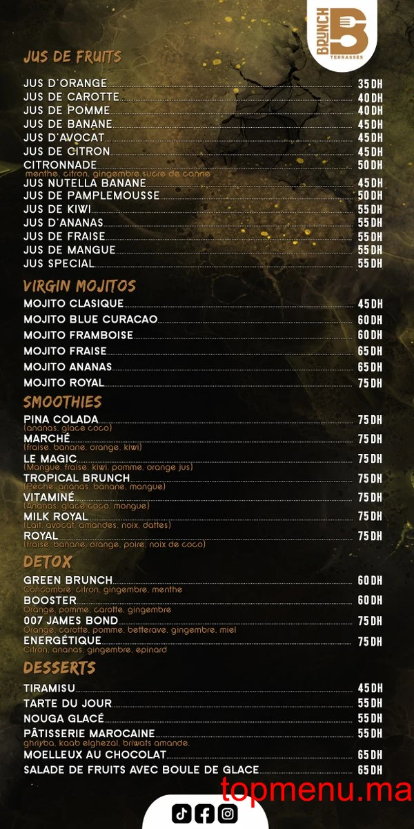 Brunch terrasses menu page 2