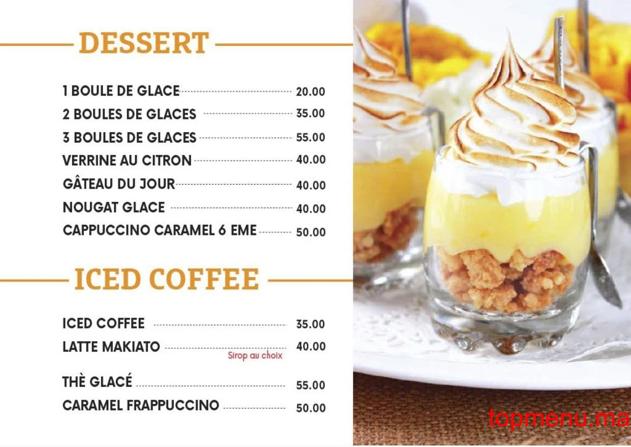 6ÈME CAFE menu page 13