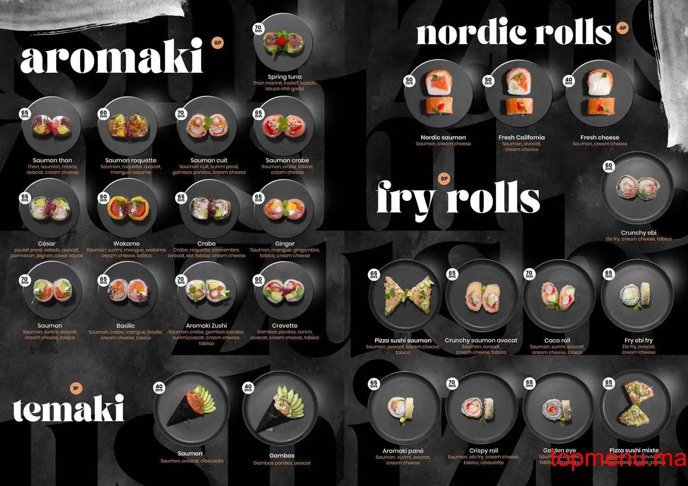 Zushi menu page 4